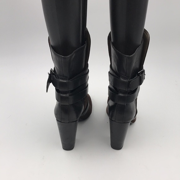 NWOB Pour La Victoire Bionda Ebony Brown Kid Suede Leather Boots